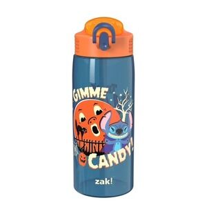 Zak Designs 25oz Stitch Halloween Blue Kids Straw Water Bottle